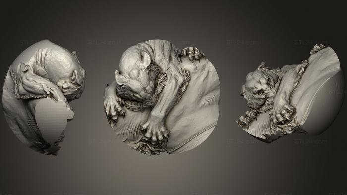 Статуэтки львы тигры сфинксы (Поцелуй Лео1, STKL_0282) 3D модель для ЧПУ станка